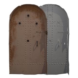 Rusty Arched Metal Door 3D Raw Scan